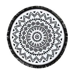 Round Hippie Tapestry Beach Throw Roundie Mandala Towel Yoga Mat Bohemian