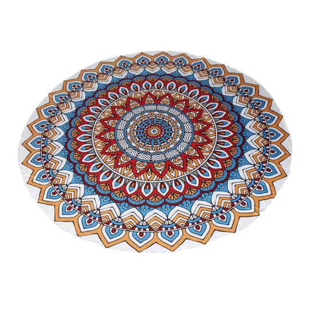 Round Beach Pool Home Shower Towel Blanket Table Cloth Yoga Mat
