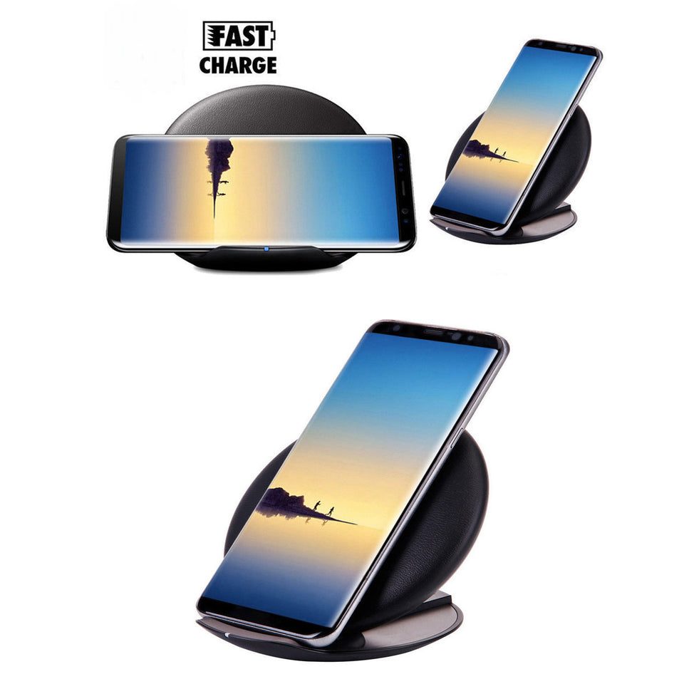 Foldable Qi Wireless Fast Charger Quick Charging Stand Pad For Samsung Galaxy S8/S8+/S7/S7 Edge/Note5/S6 Edge+ Without AC Adapter