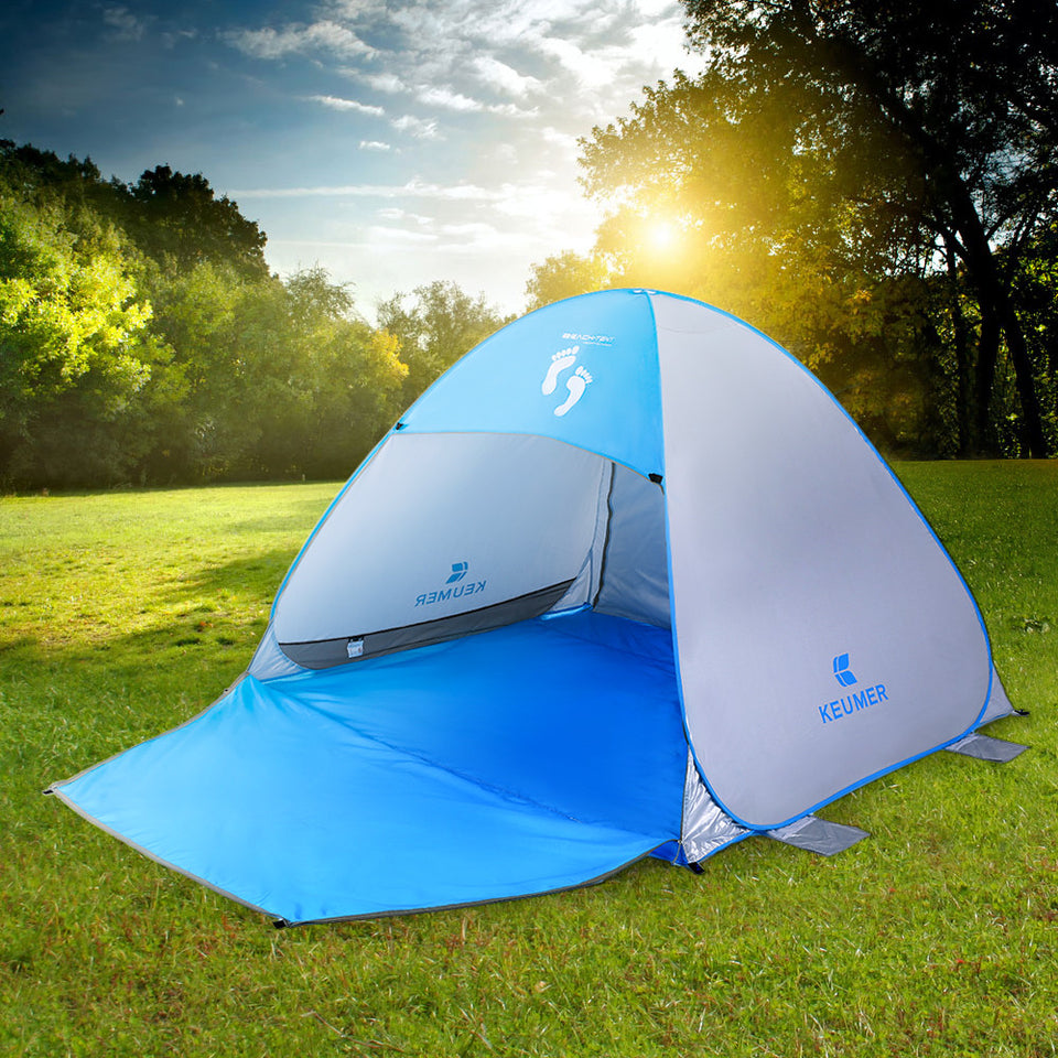 Instant Automatic Pop Up Beach Tent (71" + 37") * 79" * 53"
