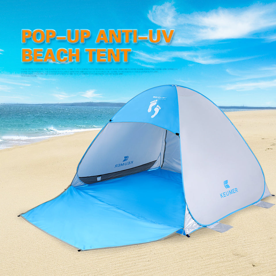 Instant Automatic Pop Up Beach Tent (71" + 37") * 79" * 53"